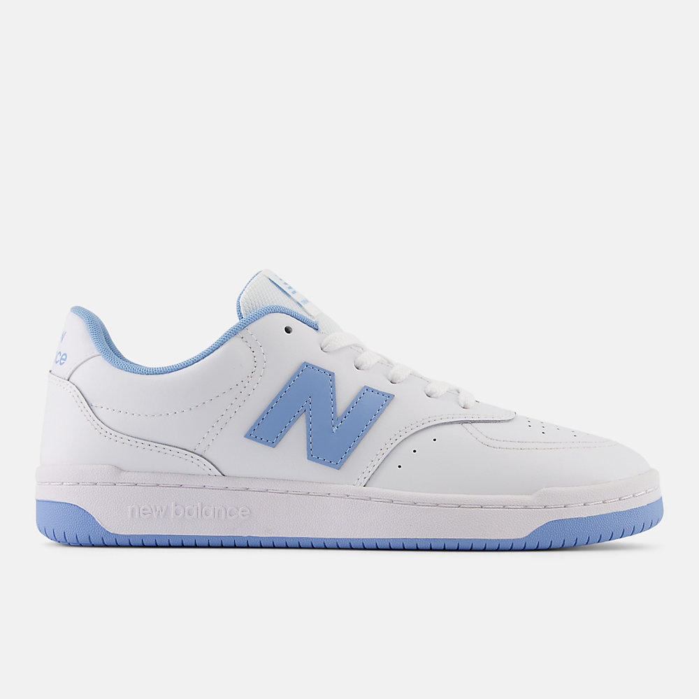 New Balance BB80 Shoes White with Light Blue